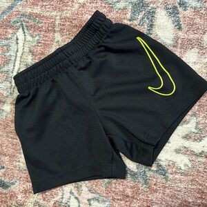 Baby Boy Black Nike Shorts with Neon Yellow Accent